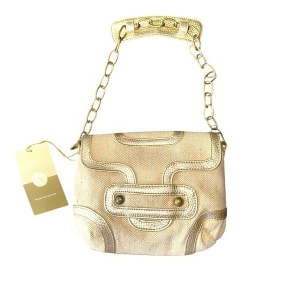 Limited Edition Target Small Shoulder Canvas and Gold Purse Deadstock